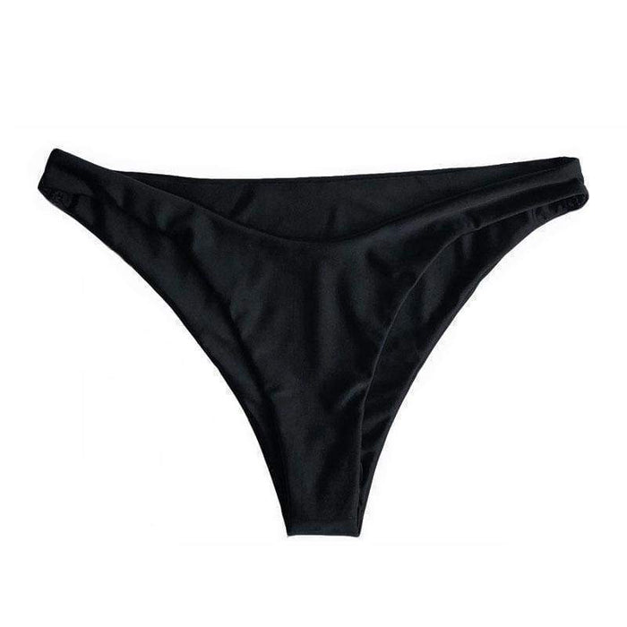 CATALINA BIKINI BOTTOMS IN LIQUORICE BLACK - PINKCOLADA