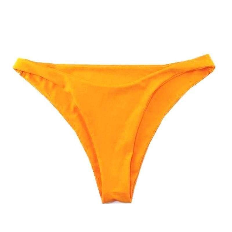 CATALINA BIKINI BOTTOMS IN MANDARIN ORANGE - PINKCOLADA