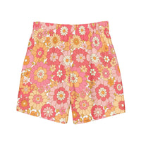 ECO MEN'S SWIM SHORTS | RETRO BLOOMS - PINKCOLADA