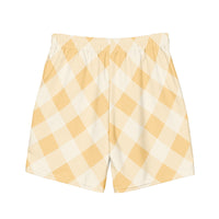 ECO MEN'S SWIM SHORTS | SUNRISE GINGHAM - PINKCOLADA