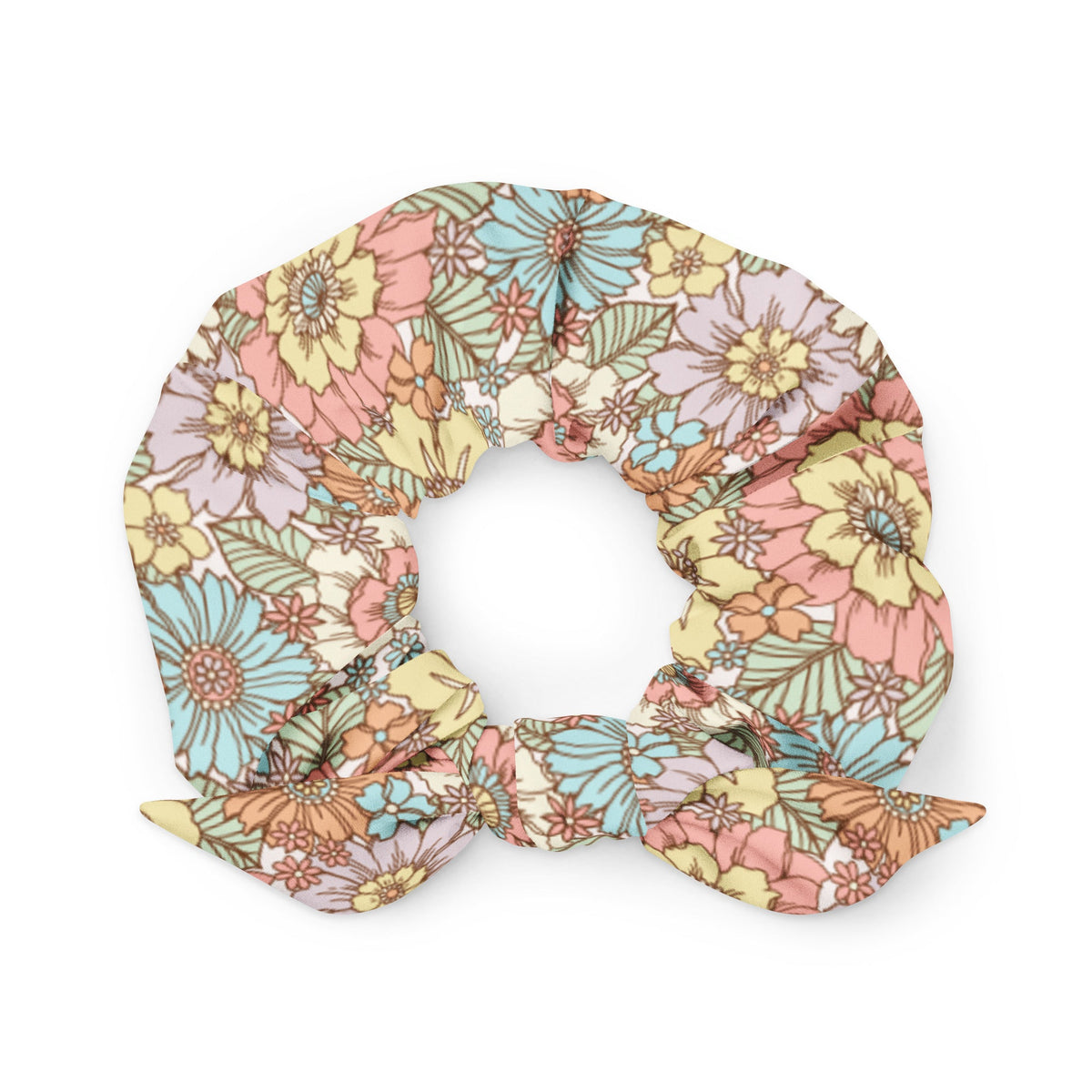 ECO SCRUNCHIE - SUNSET GARDEN - PINKCOLADA