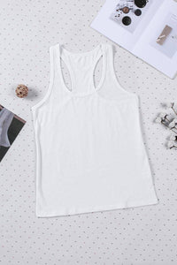 Solid U Neck Racerback Tank