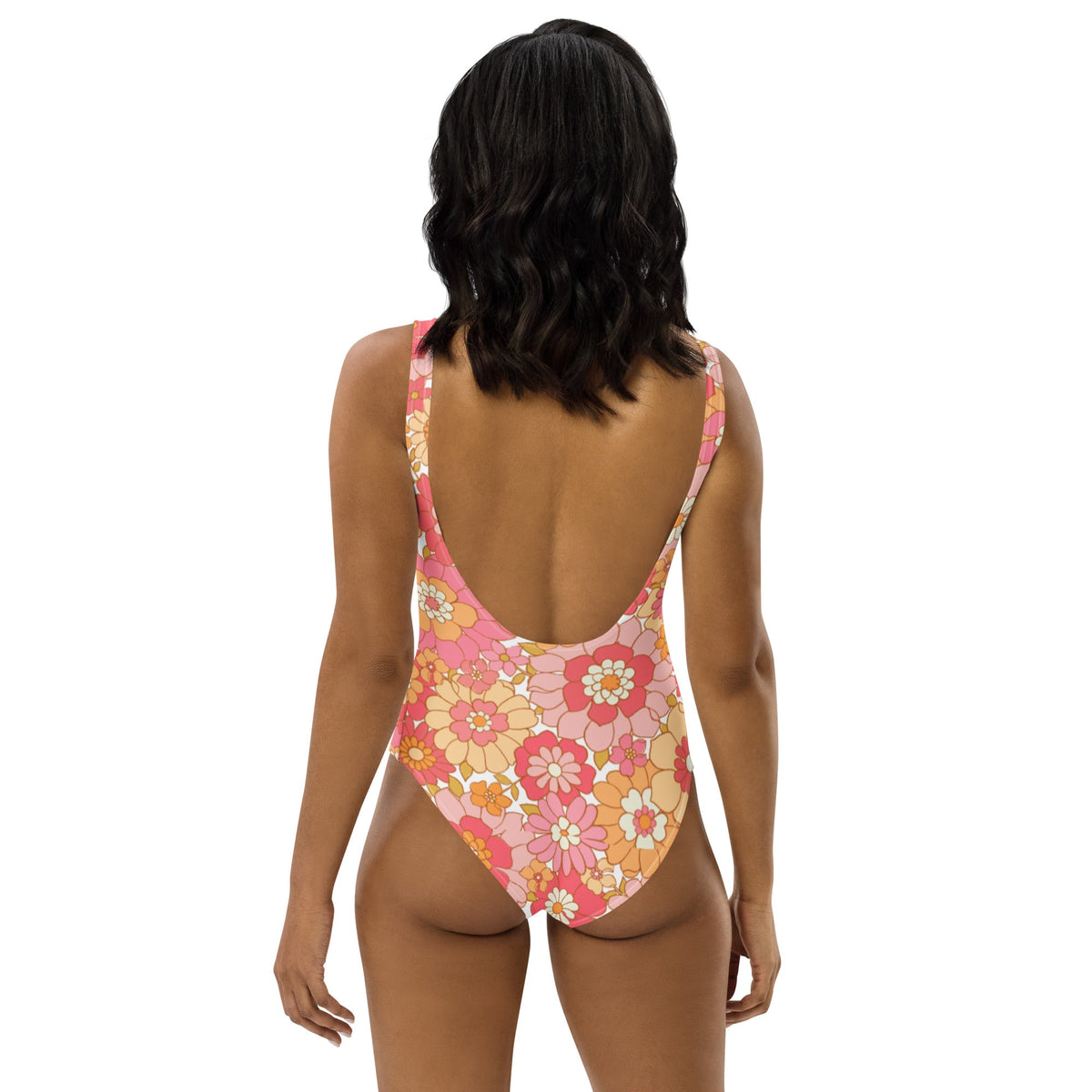 FLORIDA ECO ONE PIECE SWIMSUIT - RETRO BLOOMS - PINKCOLADA