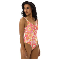 FLORIDA ECO ONE PIECE SWIMSUIT - RETRO BLOOMS - PINKCOLADA