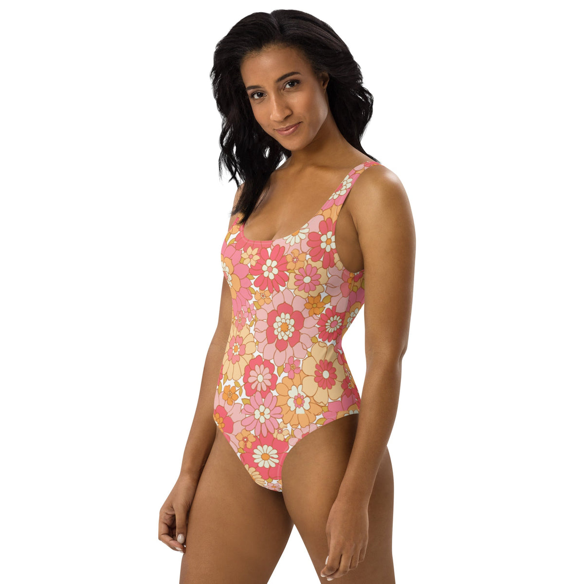 FLORIDA ECO ONE PIECE SWIMSUIT - RETRO BLOOMS - PINKCOLADA