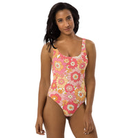 FLORIDA ECO ONE PIECE SWIMSUIT - RETRO BLOOMS - PINKCOLADA