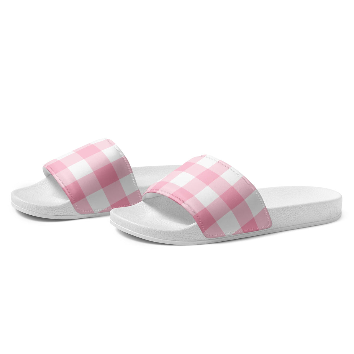 HAWAII WOMEN'S SLIDES - PINK GINGHAM - PINKCOLADA