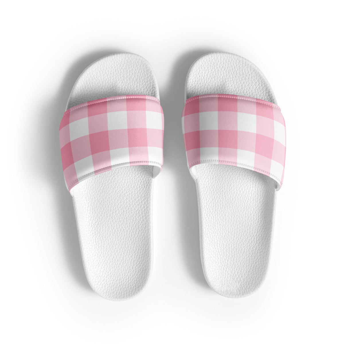 HAWAII WOMEN'S SLIDES - PINK GINGHAM - PINKCOLADA