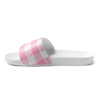 HAWAII WOMEN'S SLIDES - PINK GINGHAM - PINKCOLADA