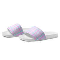 HAWAII WOMEN'S SLIDES - PINK PLAIDS - PINKCOLADA