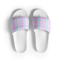 HAWAII WOMEN'S SLIDES - PINK PLAIDS - PINKCOLADA