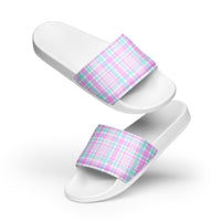 HAWAII WOMEN'S SLIDES - PINK PLAIDS - PINKCOLADA