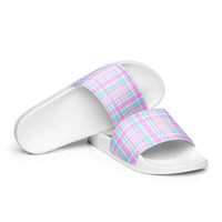 HAWAII WOMEN'S SLIDES - PINK PLAIDS - PINKCOLADA