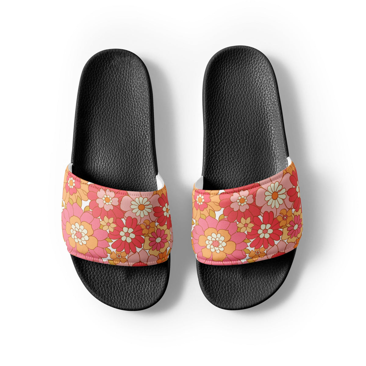 HAWAII WOMEN'S SLIDES - RETRO BLOOMS - PINKCOLADA