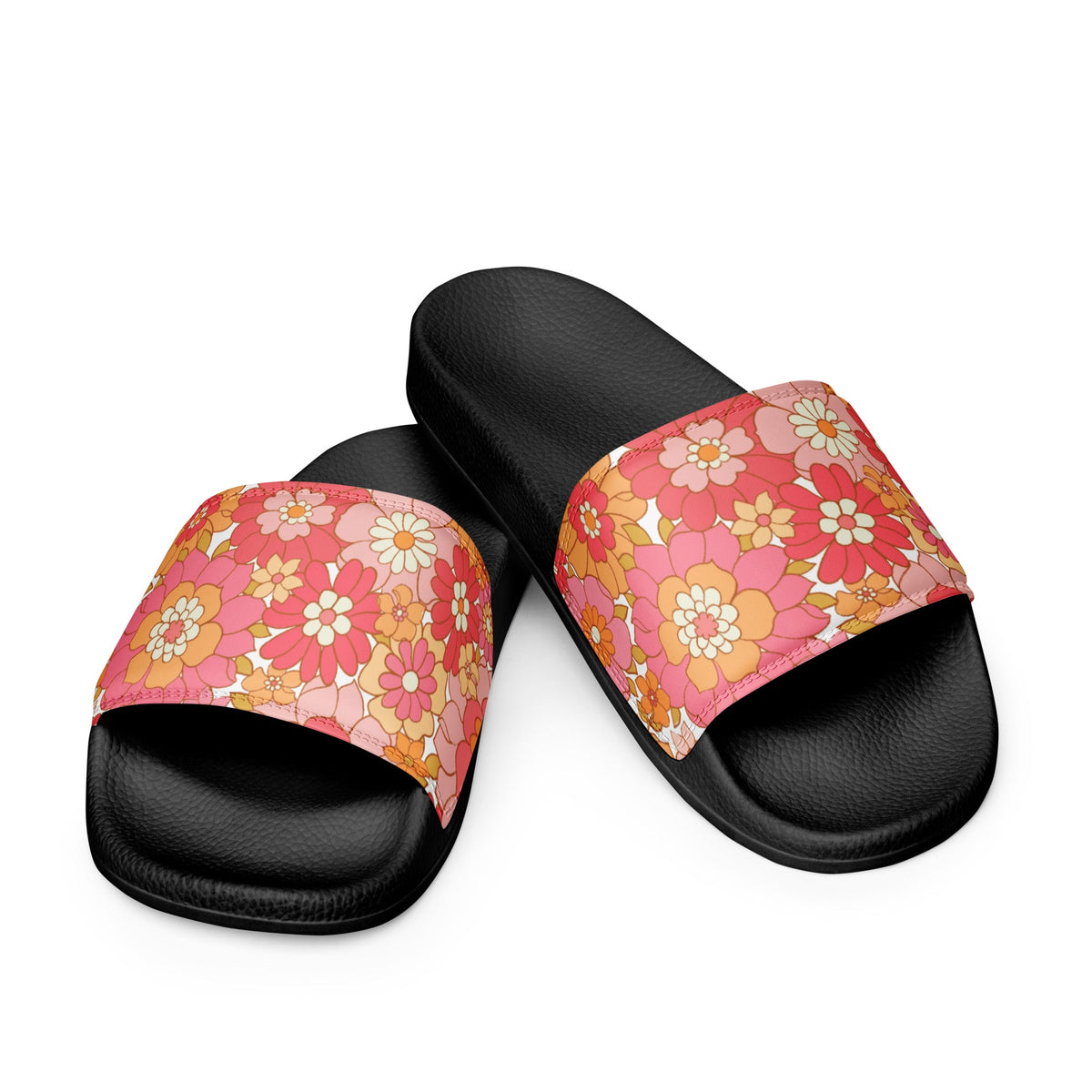 HAWAII WOMEN'S SLIDES - RETRO BLOOMS - PINKCOLADA