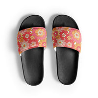 HAWAII WOMEN'S SLIDES - RETRO BLOOMS - PINKCOLADA