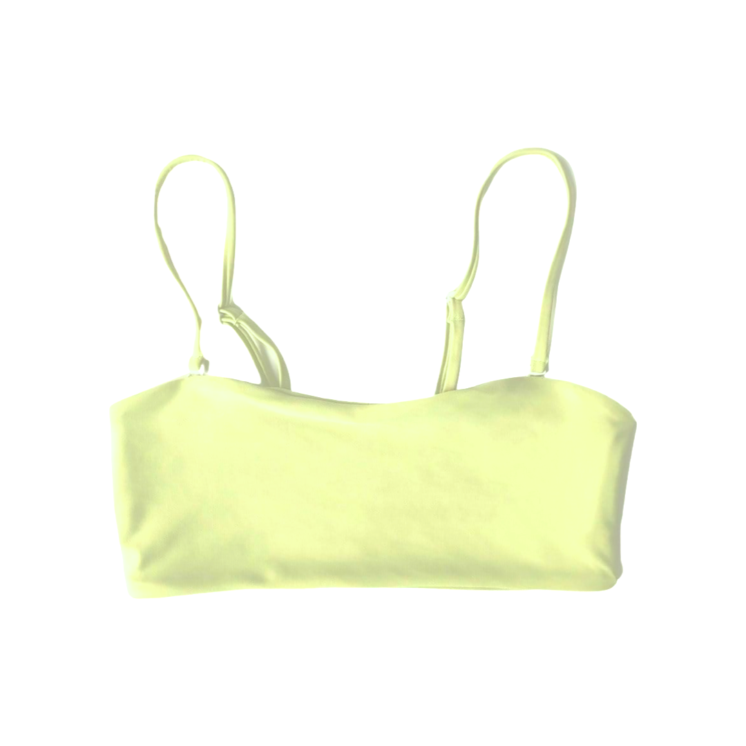 BERMUDA BIKINI TOP IN AVOCADO GREEN - PINKCOLADA