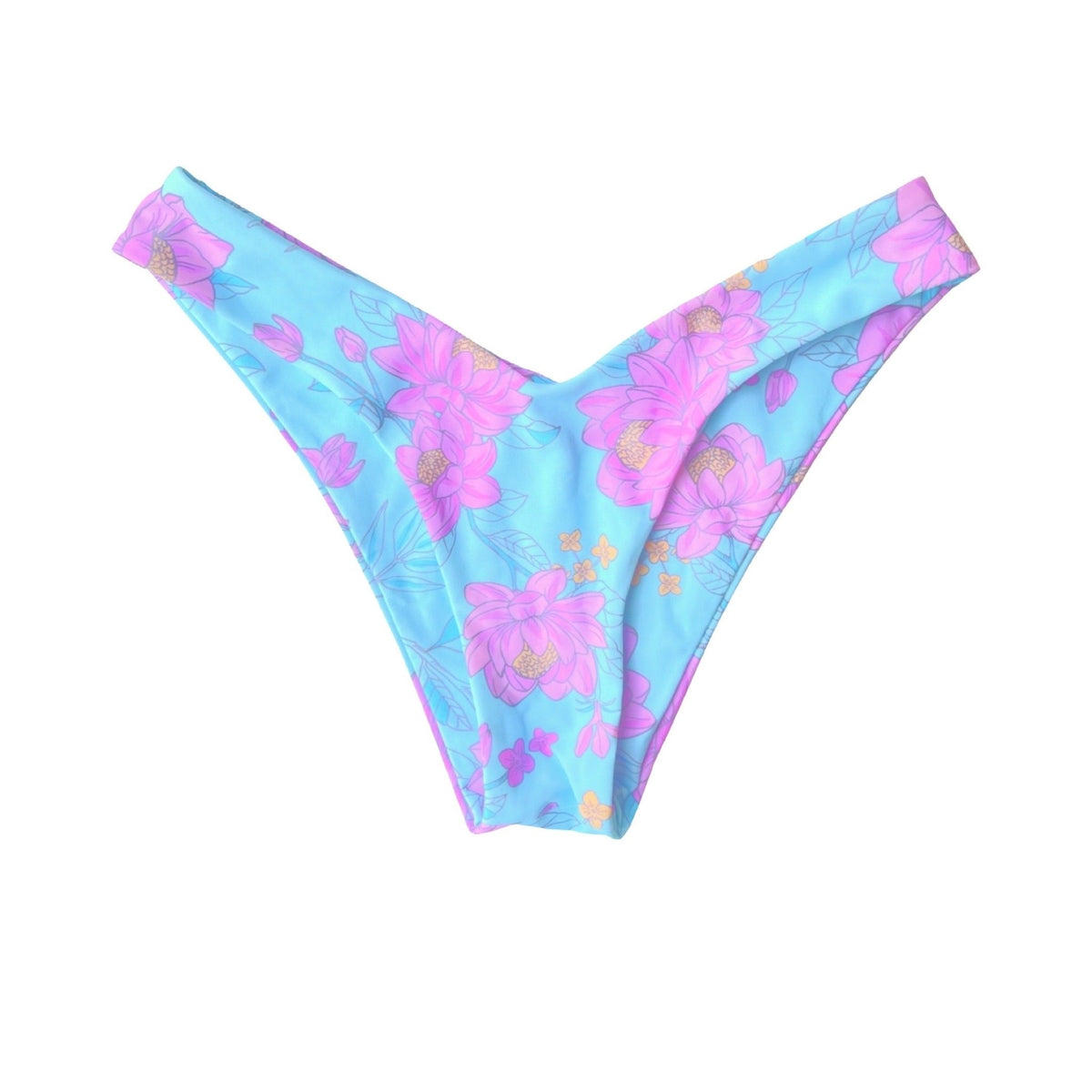 MALDIVES BIKNI BOTTOMS - PARIS FLEURI BLUE - PINKCOLADA