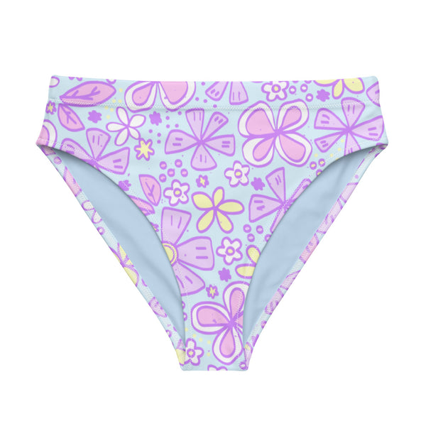 MIAMI ECO HIGH WAISTED BIKINI BOTTOM | BLOOM WONDERLAND - PINKCOLADA