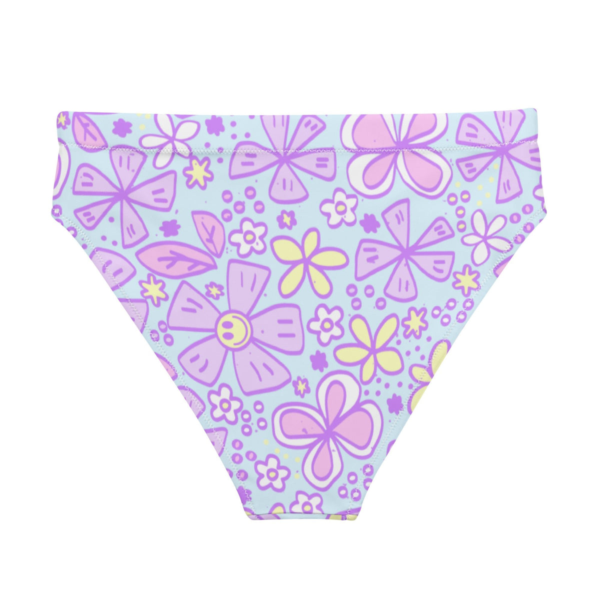 MIAMI ECO HIGH WAISTED BIKINI BOTTOM | BLOOM WONDERLAND - PINKCOLADA