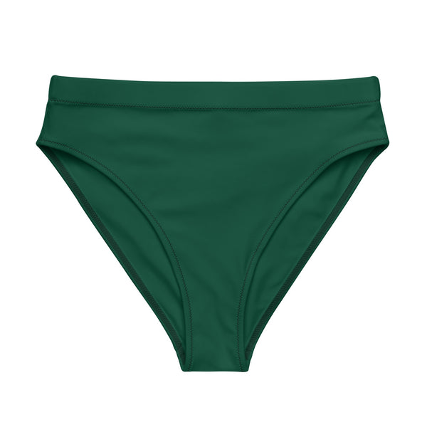 MIAMI ECO HIGH WAISTED BIKINI BOTTOM | EMERALD GREEN - PINKCOLADA