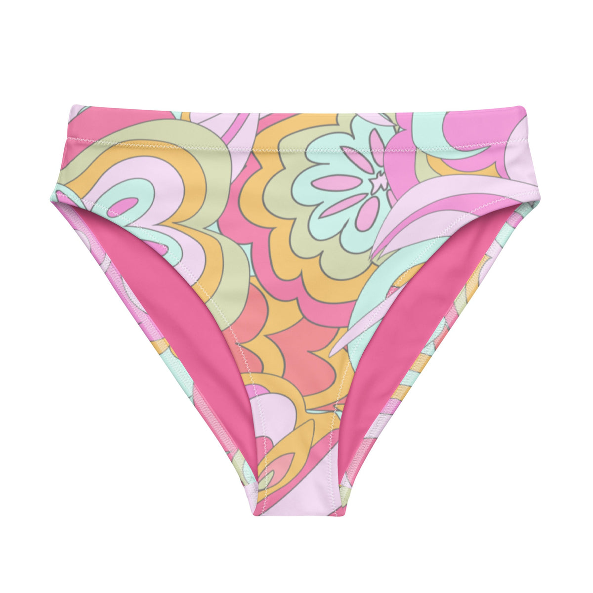 MIAMI ECO HIGH WAISTED BIKINI BOTTOM | PINK DELICA - PINKCOLADA