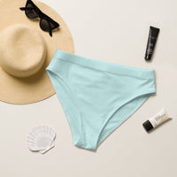 MIAMI ECO HIGH WAISTED BIKINI BOTTOM | POWDER BLUE - PINKCOLADA