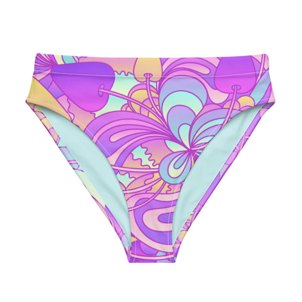 MIAMI ECO HIGH WAISTED BIKINI BOTTOM | PURPLE DELICA - PINKCOLADA