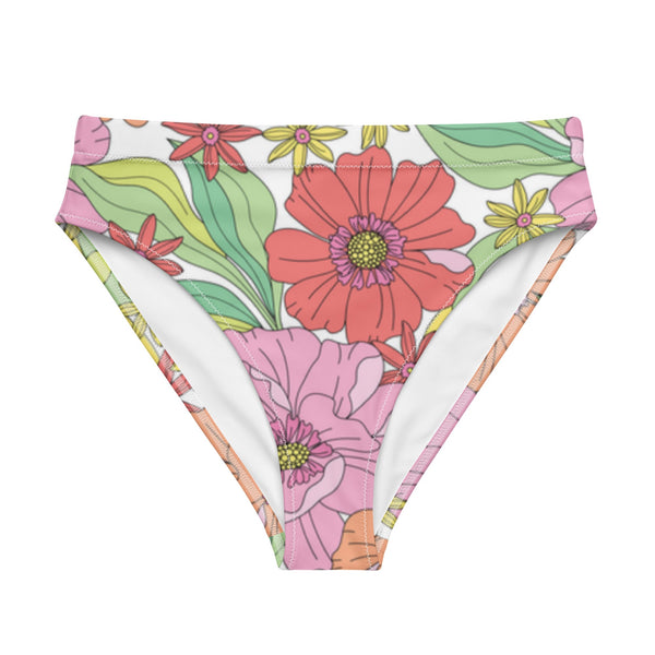 MIAMI ECO HIGH WAISTED BIKINI BOTTOM | RITA BLOOMS - PINKCOLADA