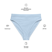 MIAMI ECO HIGH WAISTED BIKINI BOTTOM | SKY - PINKCOLADA