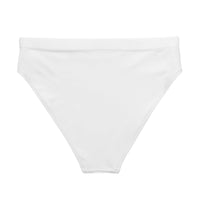 MIAMI ECO HIGH WAISTED BIKINI BOTTOM | WHITE - PINKCOLADA