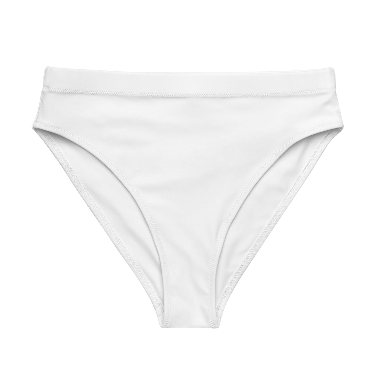 MIAMI ECO HIGH WAISTED BIKINI BOTTOM | WHITE - PINKCOLADA