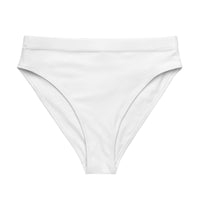 MIAMI ECO HIGH WAISTED BIKINI BOTTOM | WHITE - PINKCOLADA