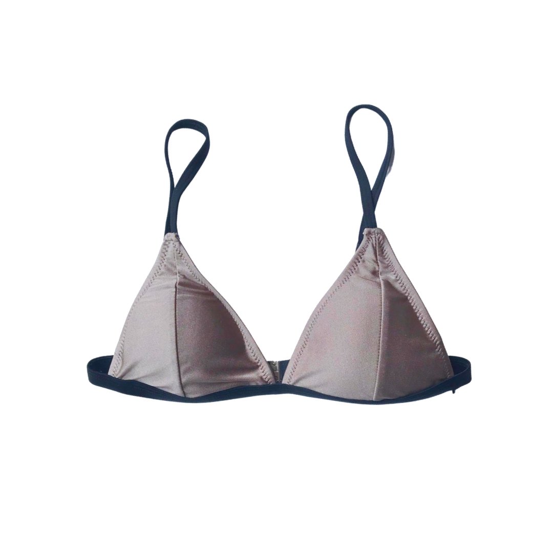 MOCHA GLITTER BIKINI TOP - PINKCOLADA
