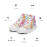 PINKCOLADA HIGH TOP CANVAS SHOES - PINK DELICA - PINKCOLADA