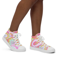 PINKCOLADA HIGH TOP CANVAS SHOES - PINK DELICA - PINKCOLADA