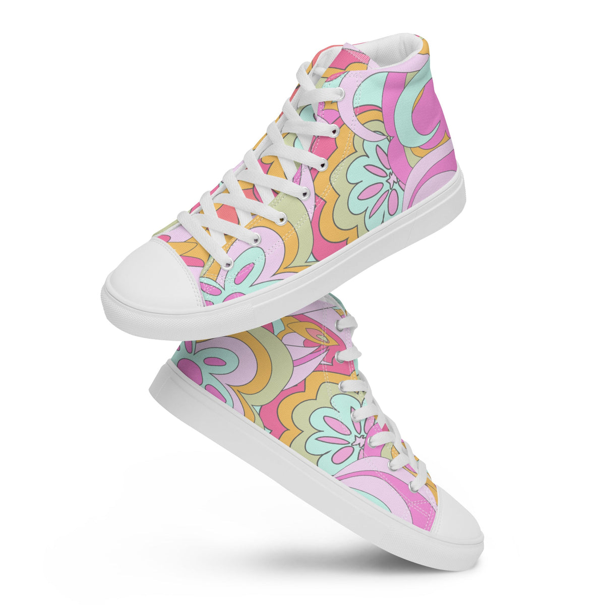 PINKCOLADA HIGH TOP CANVAS SHOES - PINK DELICA - PINKCOLADA