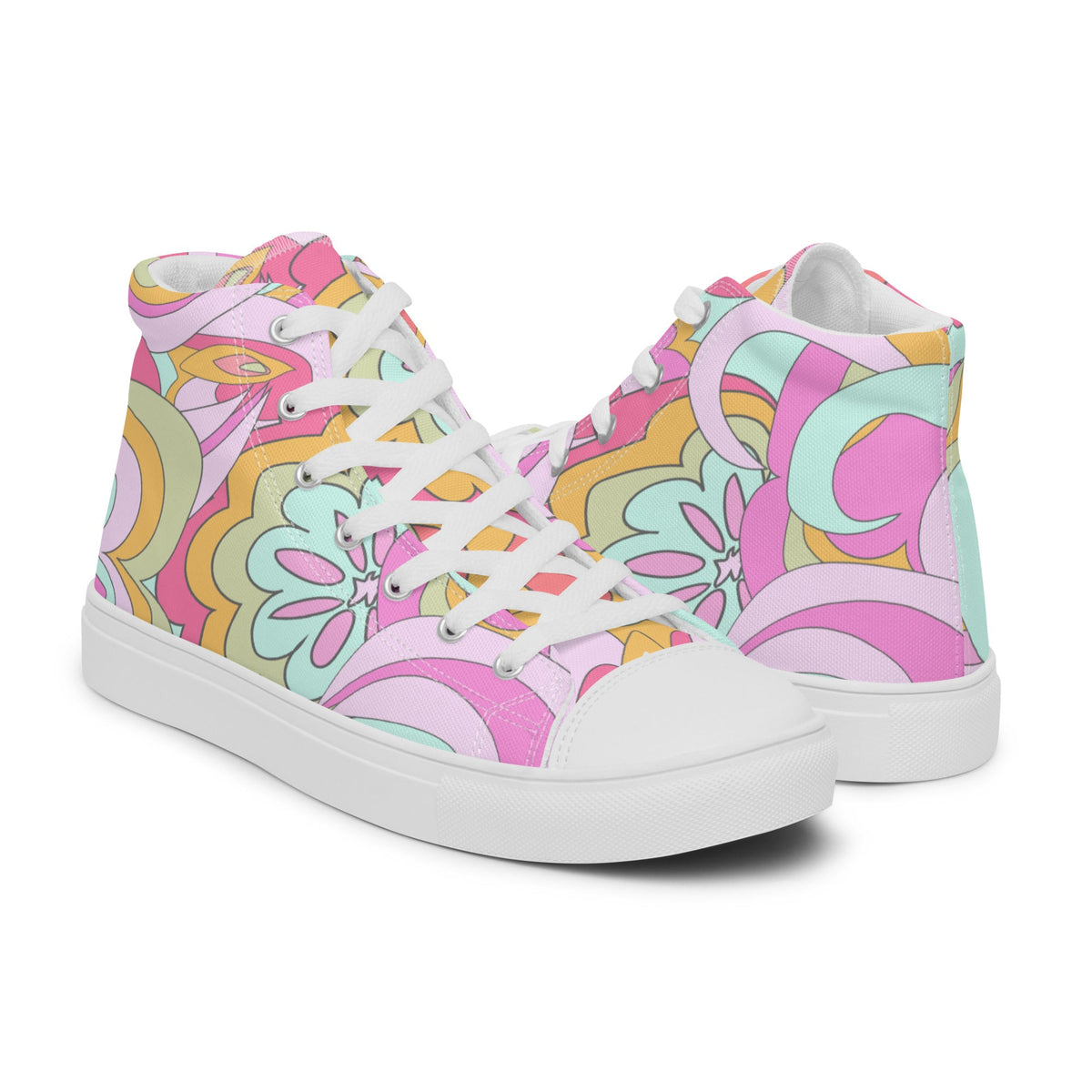 PINKCOLADA HIGH TOP CANVAS SHOES - PINK DELICA - PINKCOLADA