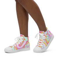 PINKCOLADA HIGH TOP CANVAS SHOES - PINK DELICA - PINKCOLADA