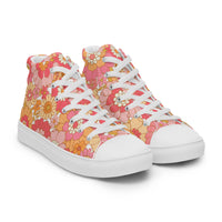 PINKCOLADA HIGH TOP CANVAS SHOES - RETRO BLOOMS - PINKCOLADA