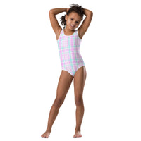 SOFIA KIDS SWIMSUIT | PINK PLAIDS - PINKCOLADA