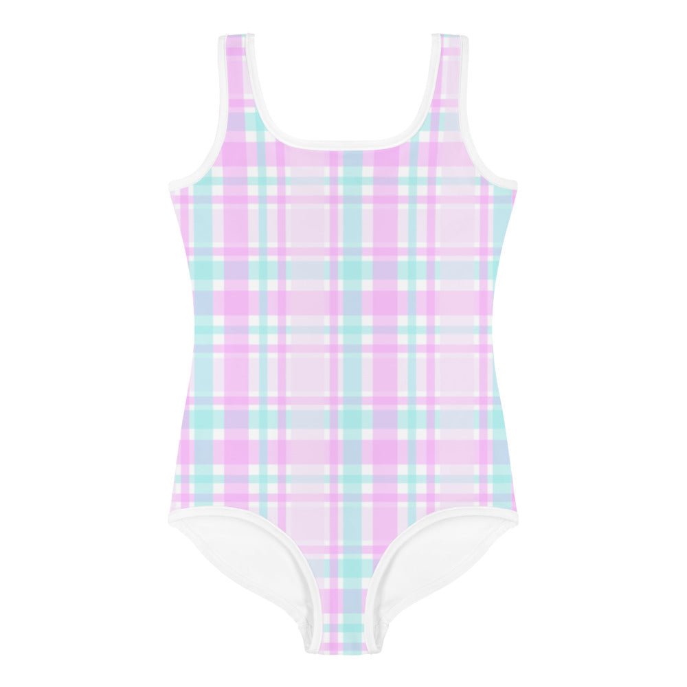 SOFIA KIDS SWIMSUIT | PINK PLAIDS - PINKCOLADA