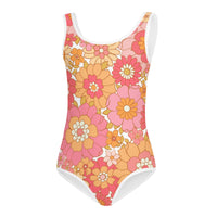 SOFIA KIDS SWIMSUIT | RETRO BLOOMS - PINKCOLADA