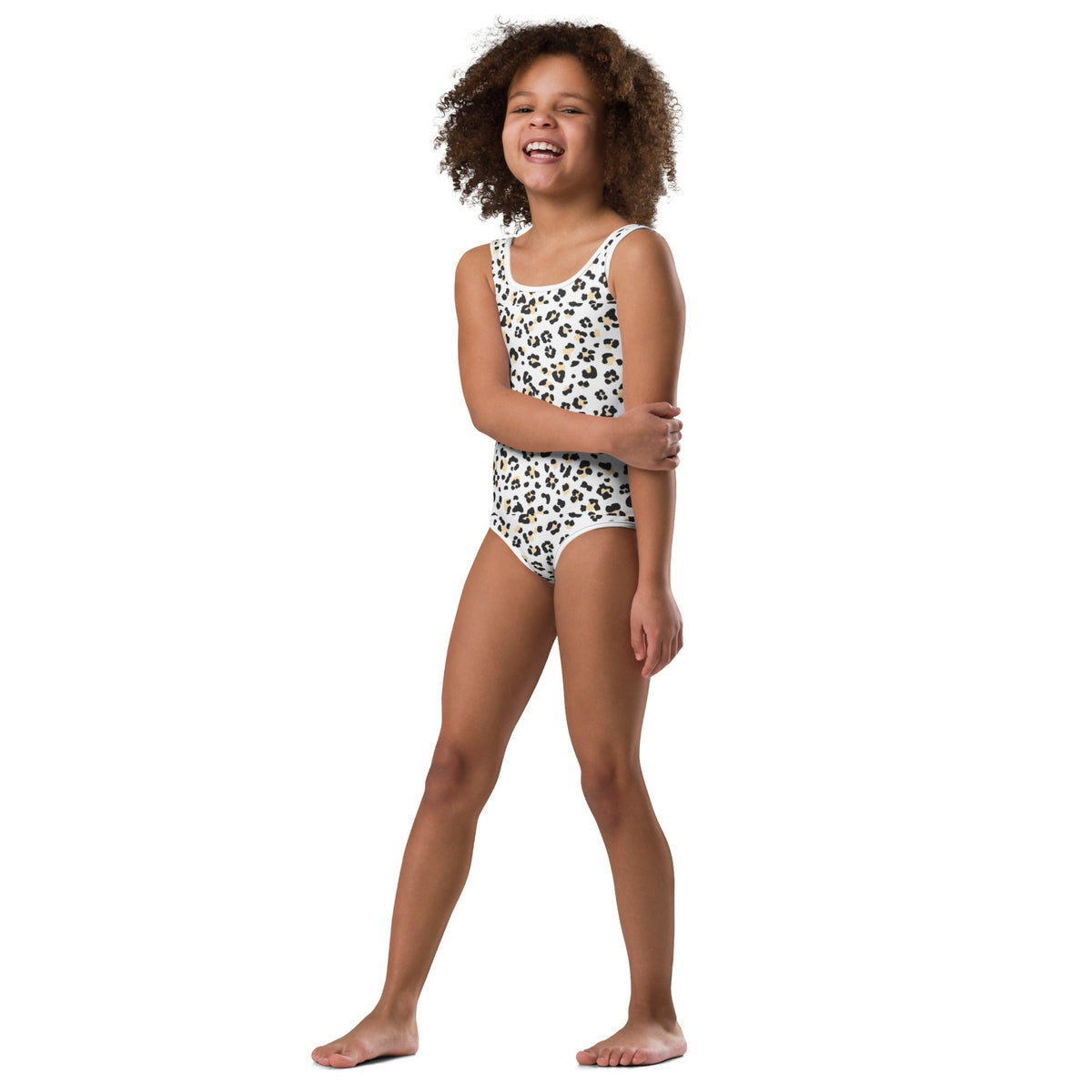 SOFIA KIDS SWIMSUIT | WHITE LEOPARD - PINKCOLADA