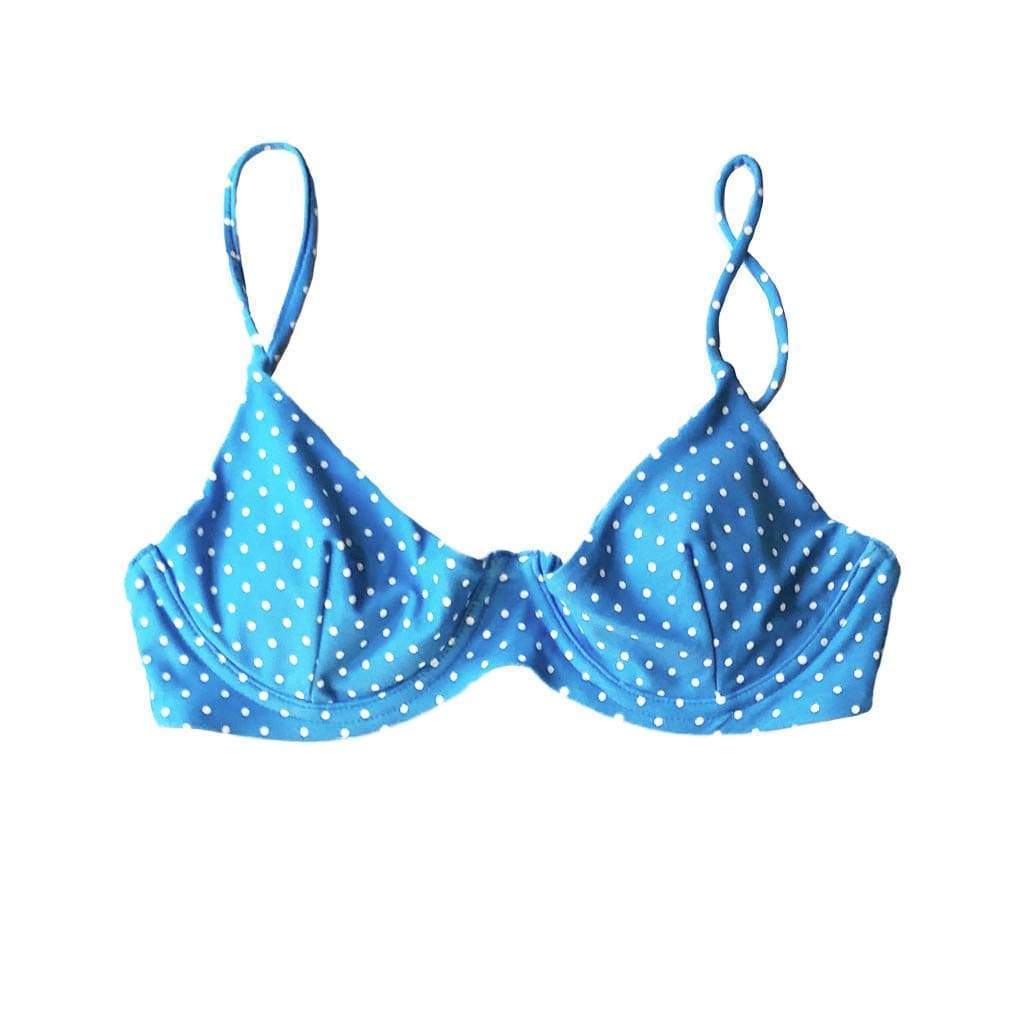 TROPEZ BIKINI TOP IN BLUE SPRINKLE - PINKCOLADA