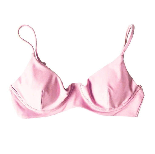 TROPEZ BIKINI TOP IN BUBBLEGUM PINK - PINKCOLADA