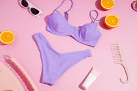 TROPEZ BIKINI TOP IN LILAC LILY - PINKCOLADA