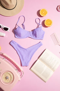 TROPEZ BIKINI TOP IN LILAC LILY - PINKCOLADA