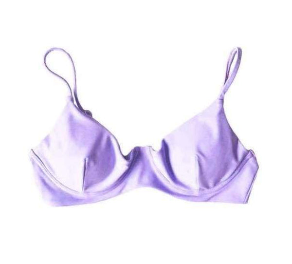 TROPEZ BIKINI TOP IN LILAC LILY - PINKCOLADA