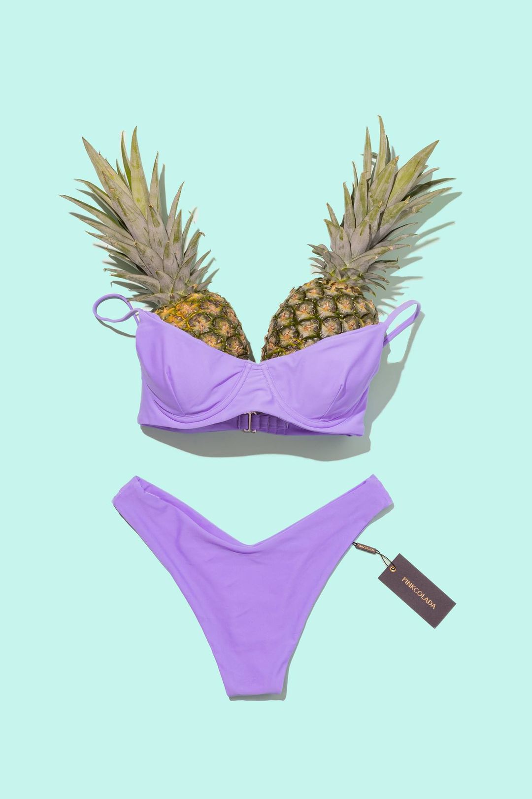 TROPEZ BIKINI TOP IN LILAC LILY - PINKCOLADA